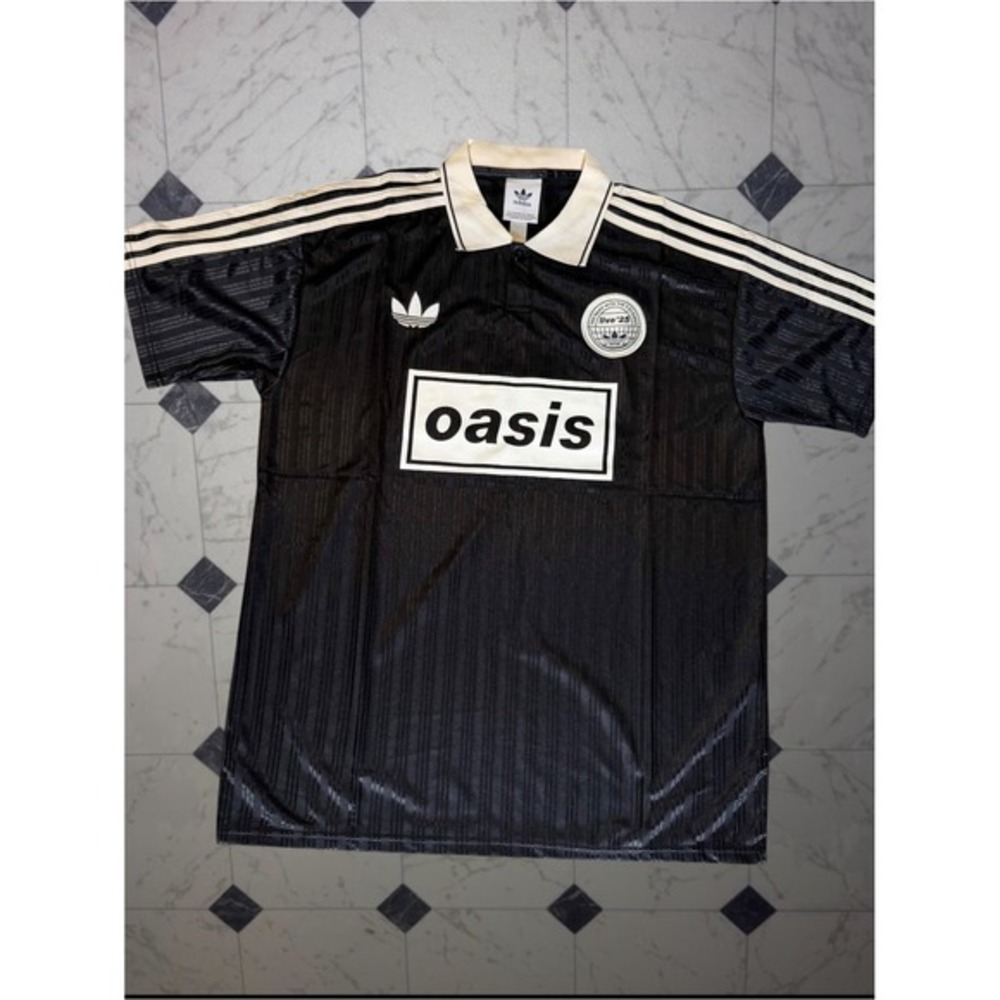 Adidas x Oasis Tour Jacquard Jersey Black #25 Size XL
